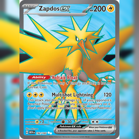 Zapdos ex - 192/165 - SV: Scarlet & Violet 151 (MEW)